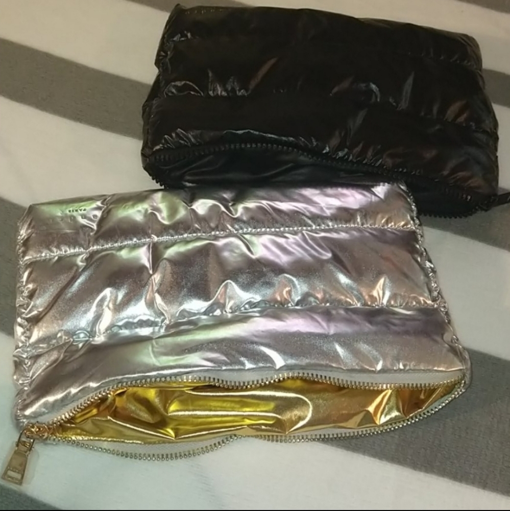 Sandro Paris bubble jacket style clutch.